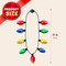 1 Pack Christmas LED Light Up Bulb Necklaces 9 Bulbs LED Necklaces Holiday Necklace Costume Accessories for Christmas Xmas Party Favor Party Supply